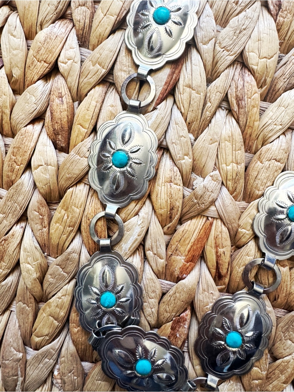 Silver Turquoise Concho Belt